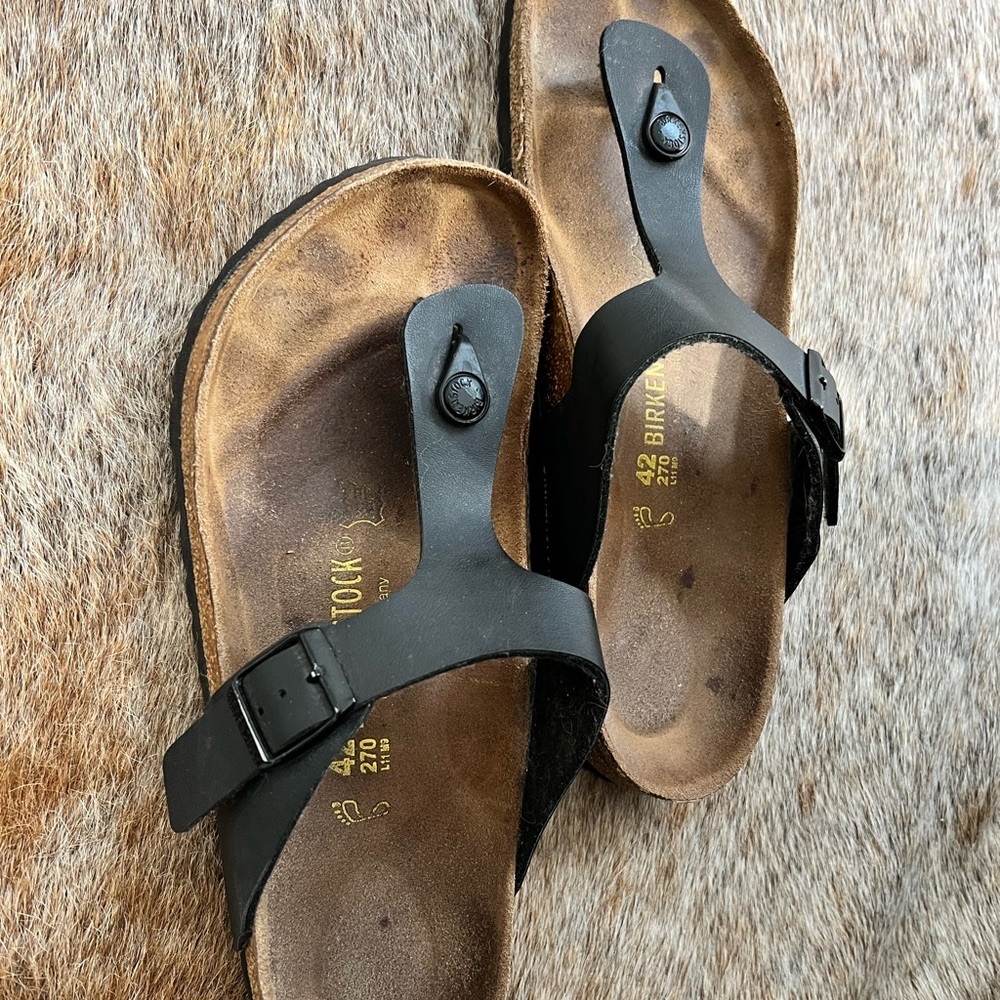 Birkenstock Gizeh Black sandals size 42